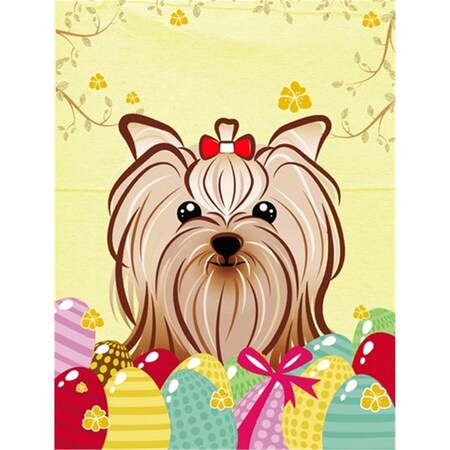 Carolines Treasures Yorkie Yorkshire Terrier Easter Egg Hunt Canvas House Flag BB1886CHF